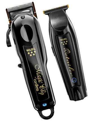 Wahl Cordless Barber Combo Black Magic Clip Tondeuse + Detailer Trimmer